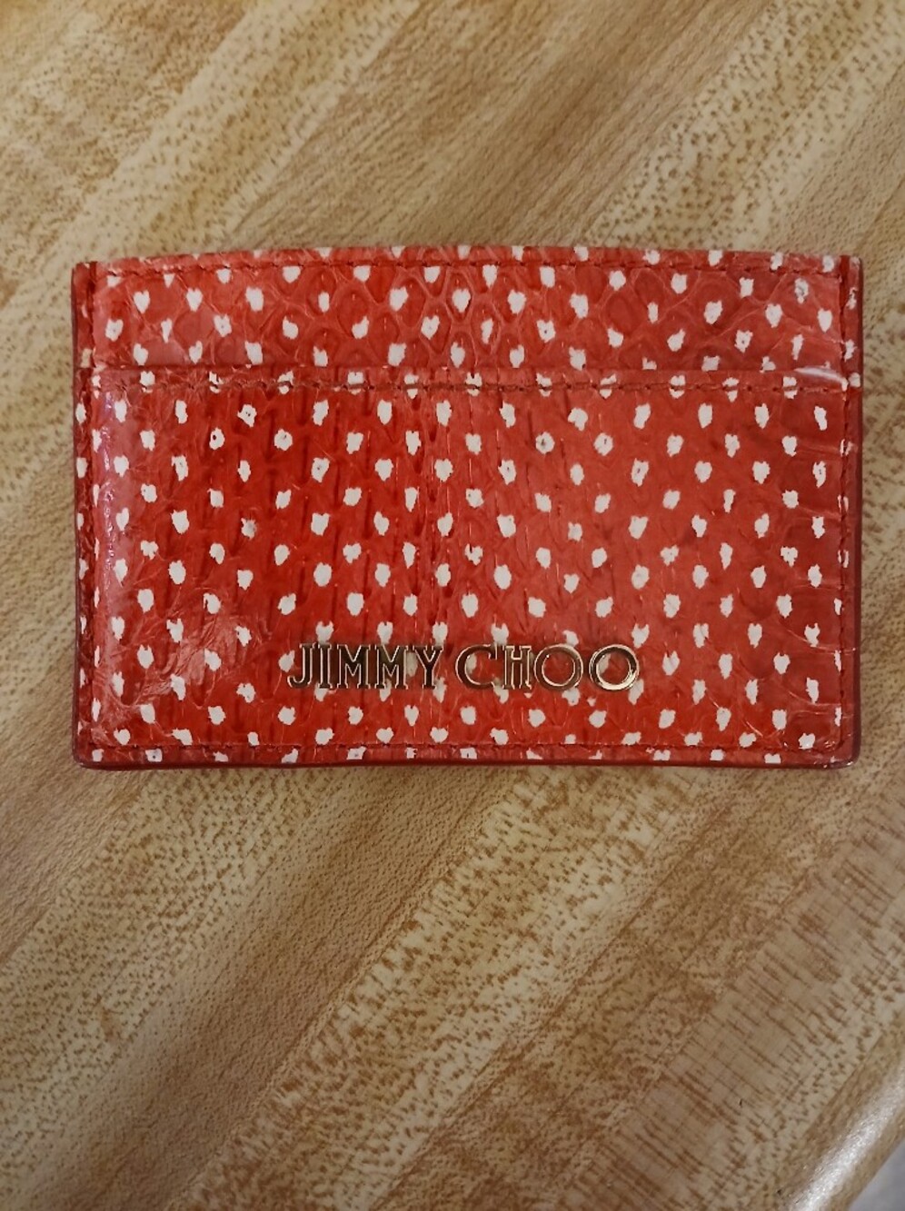 Jimmy Choo EUC Leopard spotted Card Holder
